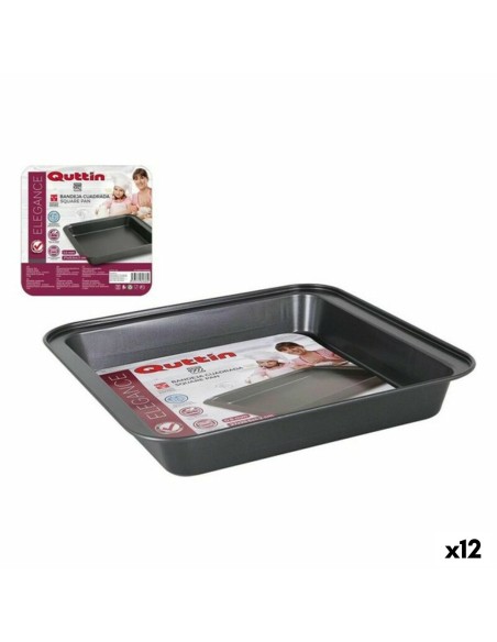Plateau pour Four Quttin GR-52283 Carré 27 x 25,5 x 4,2 cm (12 Unités)
