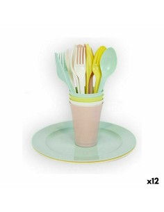Service de Vaisselle Dem 20 Pièces Multicouleur Pique-nique (12 Unités)