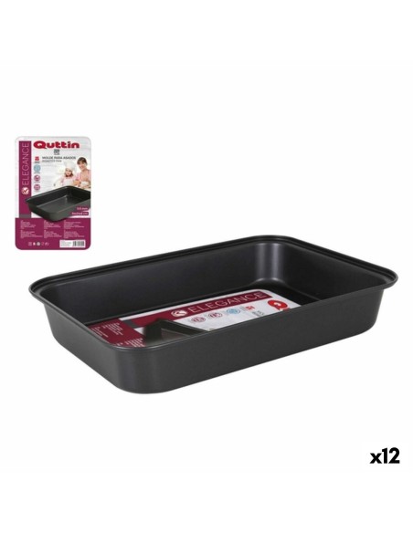 Moule Quttin 52287 Acier de carbone Rectangulaire 34 x 24 cm (12 Unités)