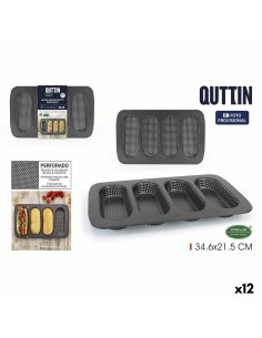 Moule pour Baguettes Quttin Baguette 34,6 x 21,5 x 3 cm (12 Unités)