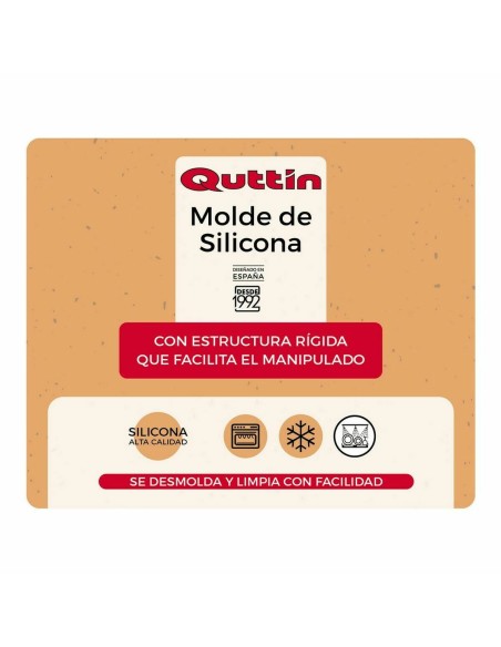 Moule pour four Quttin Silicone Rigide 24,3 x 24,3 cm (8 Unités)