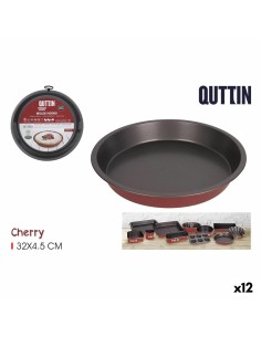 Moule pour four Quttin Cherry Acier au carbone 32 x 32 x 5 cm (12 Unités)
