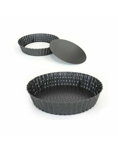 Moule à gâteaux Quttin 20 x 5 cm Perforé Démontable (12 Unités)