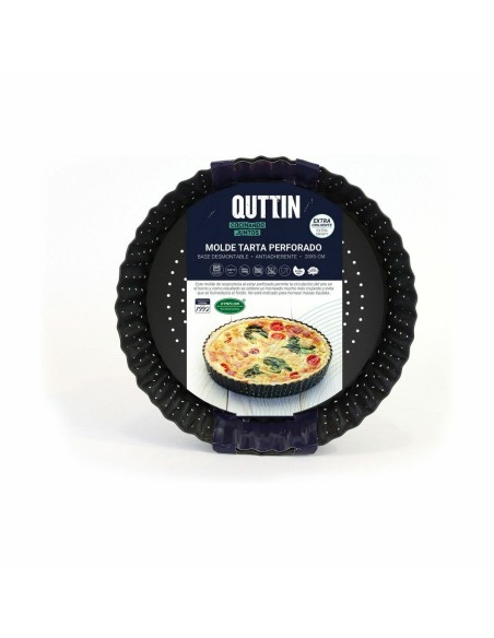 Moule à gâteaux Quttin 20 x 5 cm Perforé Démontable (12 Unités)