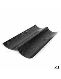 Moule pour Baguettes Quttin 123899 Double 37,8 x 16,5 x 2 cm (12 Unités)