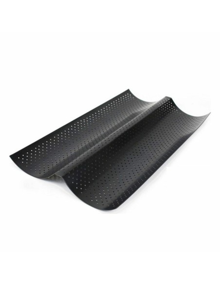 Moule pour Baguettes Quttin 123899 Double 37,8 x 16,5 x 2 cm (12 Unités)