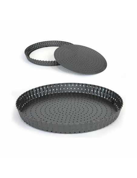 Moule à gâteaux Quttin 28 x 3 cm Perforé Démontable (12 Unités)