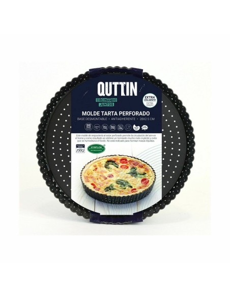 Moule à gâteaux Quttin 28 x 3 cm Perforé Démontable (12 Unités)