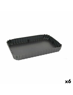 Moule amovible Quttin Noir Acier au carbone 31,5 x 21,5 x 3,5 cm (6 Unités)
