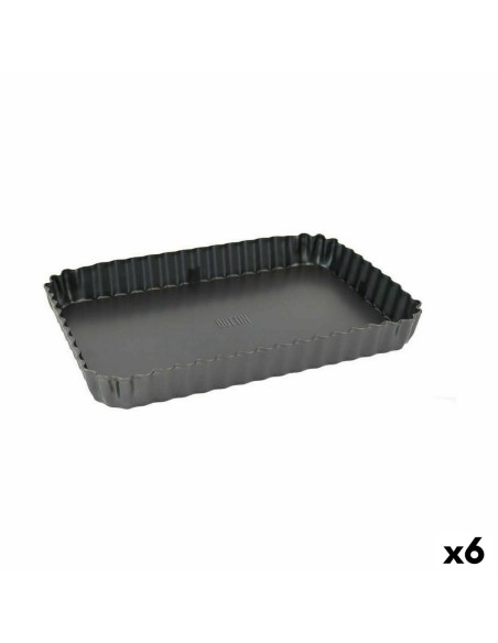 Moule amovible Quttin Noir Acier au carbone 31,5 x 21,5 x 3,5 cm (6 Unités)