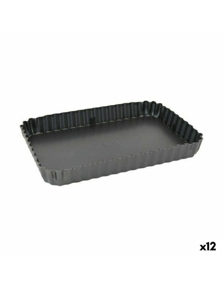 Moule amovible Quttin Noir Acier au carbone 22,5 x 15,5 x 3 cm (12 Unités)