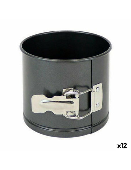 Moule amovible Quttin Acier au carbone Noir 12 x 10 cm (12 Unités)