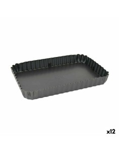 Moule amovible Quttin Noir Acier au carbone 25,5 x 17,2 x 3 cm (12 Unités)