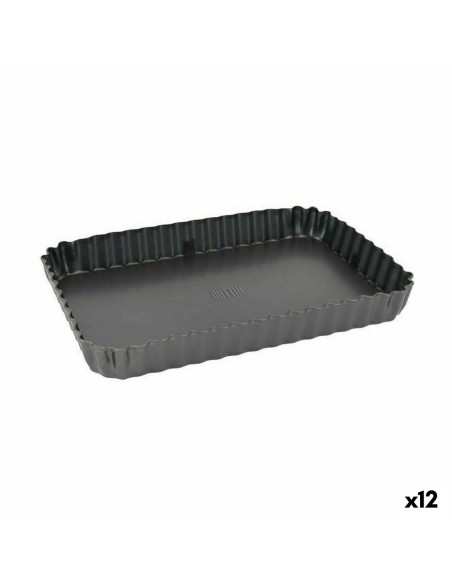 Moule amovible Quttin Noir Acier au carbone 25,5 x 17,2 x 3 cm (12 Unités)