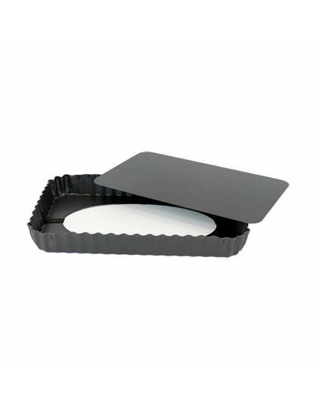 Moule amovible Quttin Noir Acier au carbone 25,5 x 17,2 x 3 cm (12 Unités)