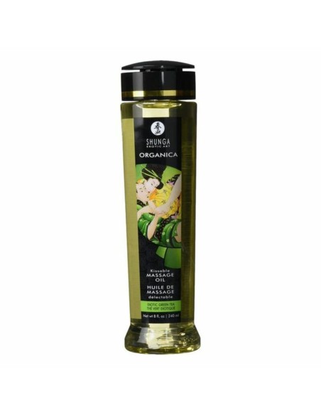 Huile de massage Bio Thé Vert Érotique Shunga Exotic (240 ml)