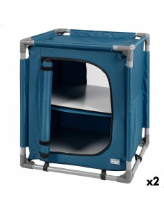 Armoire de camping Aktive Bleu Pliable 56 x 66 x 46 cm 2 Unités