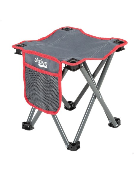 Tabouret Aktive Pliable Camping Gris 30 x 32 x 30 cm (4 Unités)