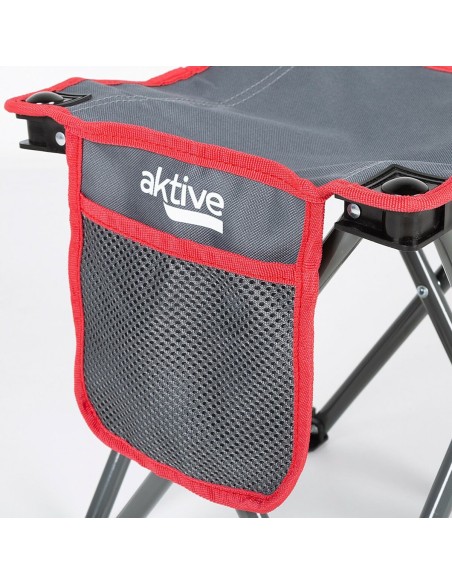 Tabouret Aktive Pliable Camping Gris 30 x 32 x 30 cm (4 Unités)