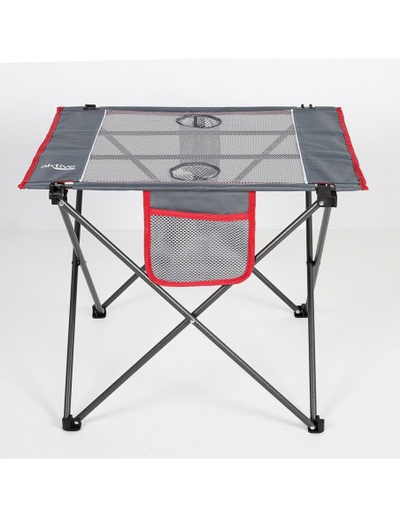 Table Piable Aktive Camping Gris 62 x 50 x 50 cm (2 Unités)