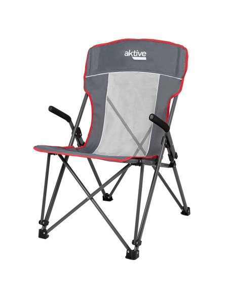 Chaise de camping pliante Aktive Gris 59 x 97 x 68 cm (2 Unités)