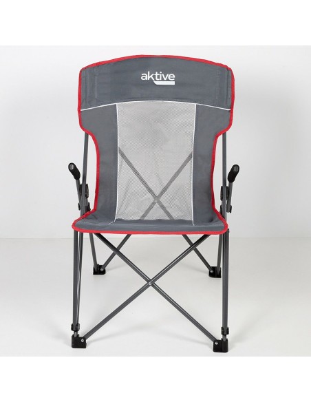 Chaise de camping pliante Aktive Gris 59 x 97 x 68 cm (2 Unités)