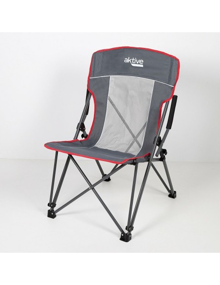 Chaise de camping pliante Aktive Gris 59 x 97 x 68 cm (2 Unités)