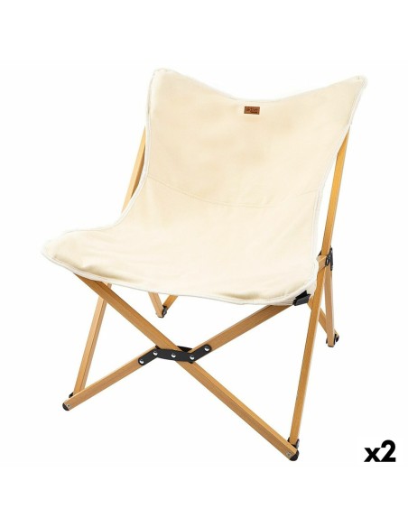 Chaise de camping pliante Aktive Terre 58 x 73 x 61 cm (2 Unités)