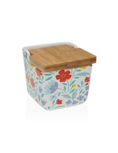 Salière avec couvercle Versa Céramique Fleurs 8,8 x 8,5 x 8,8 cm