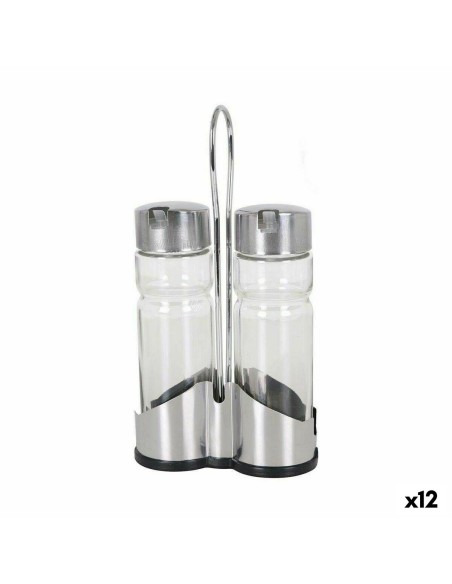 Ensemble salière et poivrier Anna 11 x 5,5 x 22 cm (12 Unités)