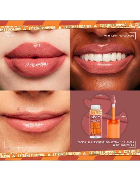 Brillant à lèvres NYX Duck Plump Nude swings 6,8 ml