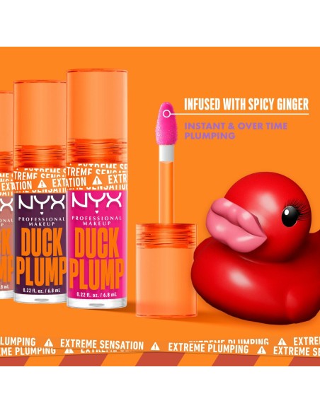Brillant à lèvres NYX Duck Plump Nude swings 6,8 ml
