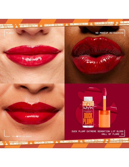Brillant à lèvres NYX Duck Plump Hall of flame 6,8 ml