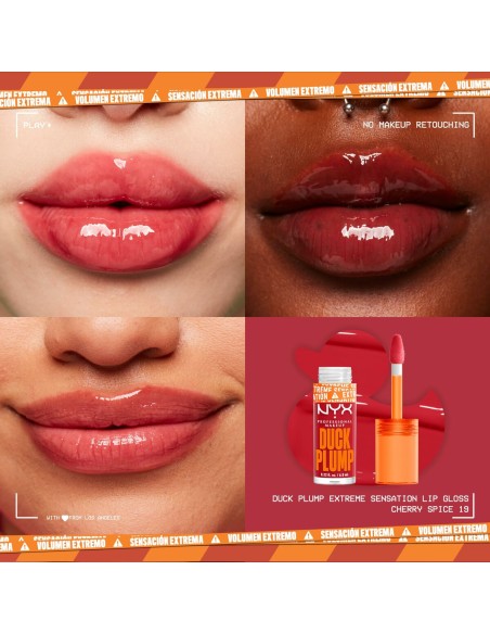 Brillant à lèvres NYX Duck Plump Cherry spicy 6,8 ml