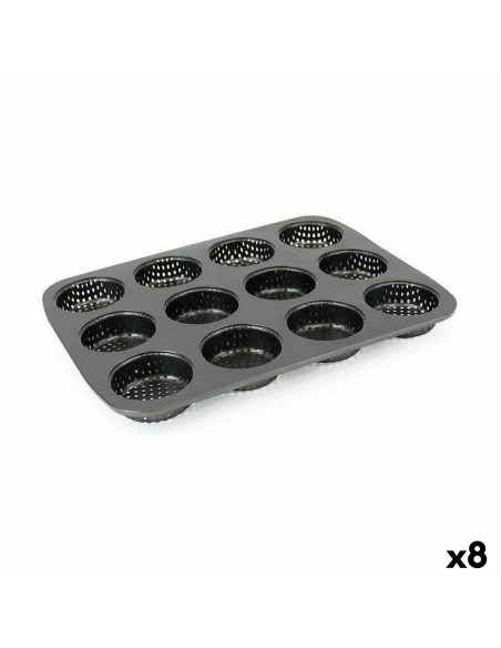 Moule à tartelettes Quttin 29 x 22 x 2,2 cm Perforé 8 Unités