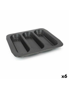 Moule pour Baguettes Quttin Perforé 28 x 28 x 2,7 cm (6 Unités)