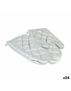 Gant à Four Quttin Argenté 25 x 16 x 24 cm Lot 2 Pièces (24 Unités)