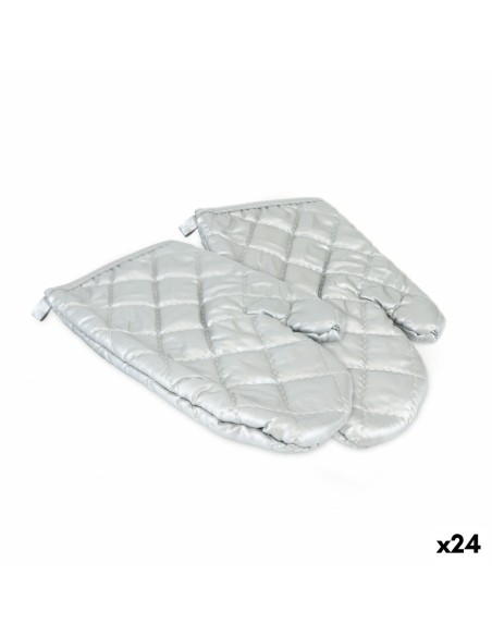 Gant à Four Quttin Argenté 25 x 16 x 24 cm Lot 2 Pièces (24 Unités)
