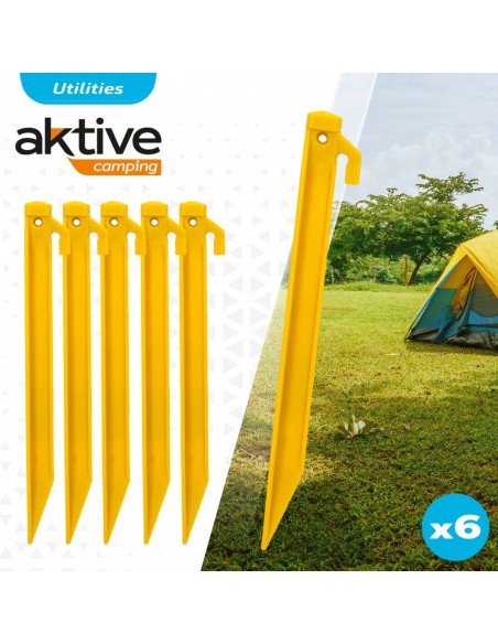 Sardines de camping Aktive 6 Pièces (24 Unités)