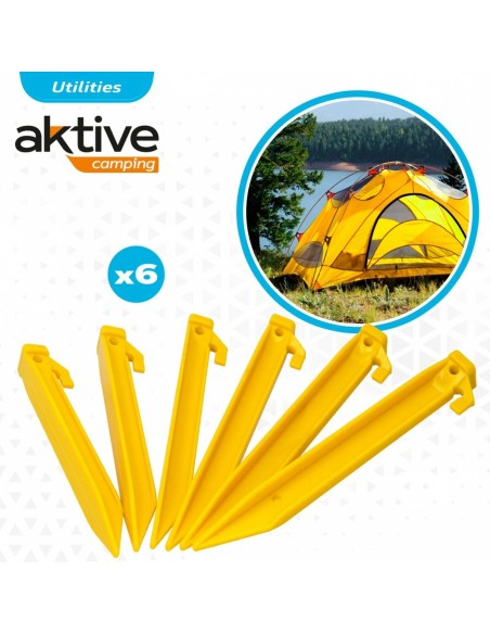 Sardines de camping Aktive 6 Pièces (24 Unités)