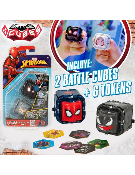 Jeu d’habileté Spider-Man Battle Cubes (12 Unités)