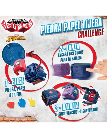 Jeu d’habileté Spider-Man Battle Cubes (12 Unités)
