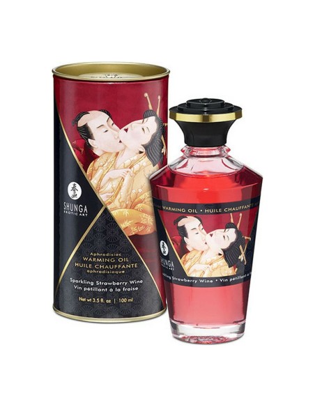Huile chaude Fraise Shunga (100 ml)