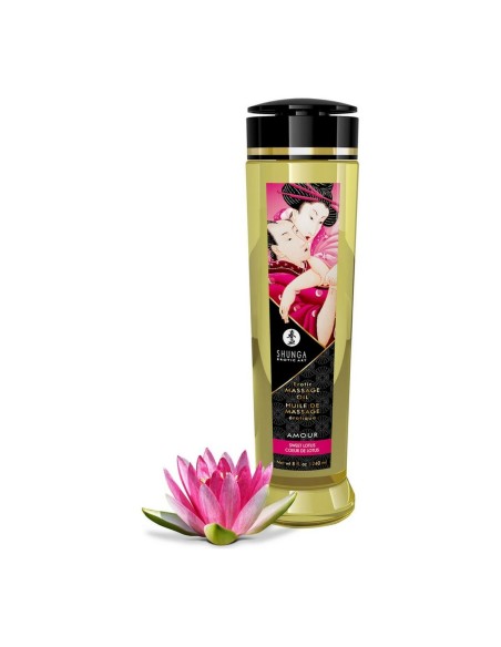 Huile de massage Fleur de Lotus Amour Shunga (240 ml)