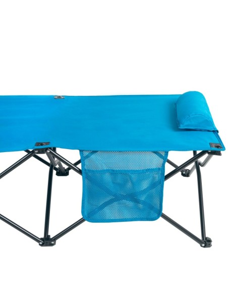 Lit pliant Aktive Bleu Camping 178 x 62 x 38 cm 178 x 38 x 62 cm (2 Unités)