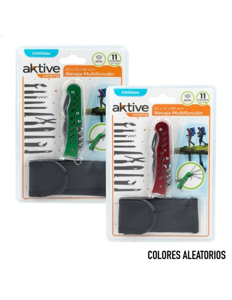 Couteau suisse Aktive Vert Camping 2,5 x 9 x 1,2 cm (24 Unités)