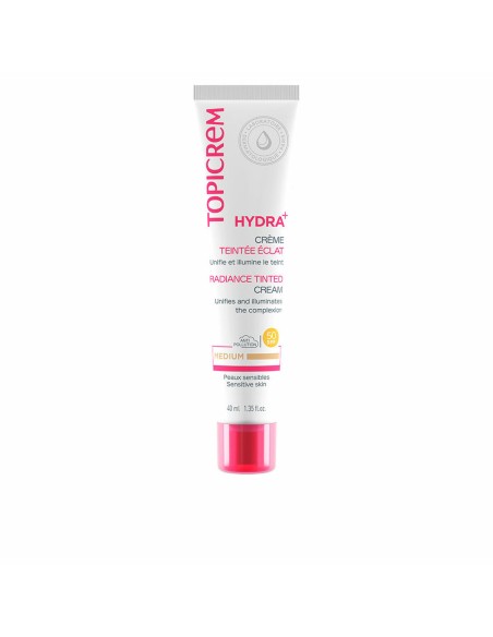 Crème éclaircissante Topicrem Hydra+ Moyen Spf 50 40 ml