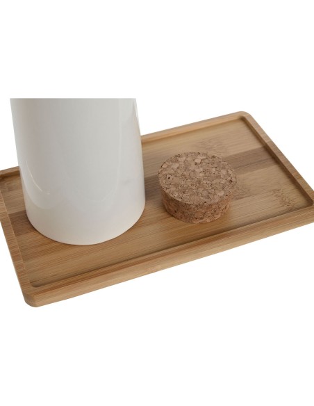 Ensemble salière et poivrier Home ESPRIT Blanc Bambou Grès 20,6 x 12 x 18 cm