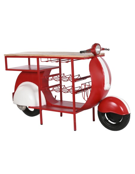 Range Bouteilles Home ESPRIT Rouge Métal 165 x 60 x 100 cm