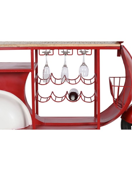 Range Bouteilles Home ESPRIT Rouge Métal 165 x 60 x 100 cm